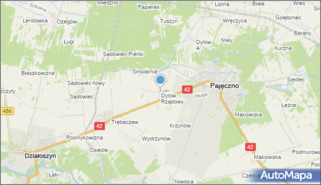 mapa Dylów Rządowy, Dylów Rządowy na mapie Targeo